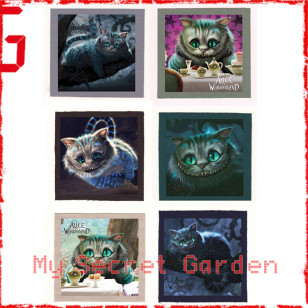 Alice In Wonderland - Chireshire Cat Cloth Patch or Magnet Set 